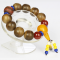 蜜蠟琥珀與紅瑪瑙沉香手串 - 五行喜土