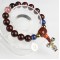 India Red Sandalwood Kyanite Purple Gold Cinnabar Rhodochrosite Bracelet