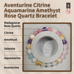 Aventurine Citrine Amethyst Aquamarine Crystal Bracelet
