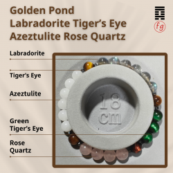 Golden Pond Labradorite Rose Tiger's Eye Azeztulite Crystal Bracelet