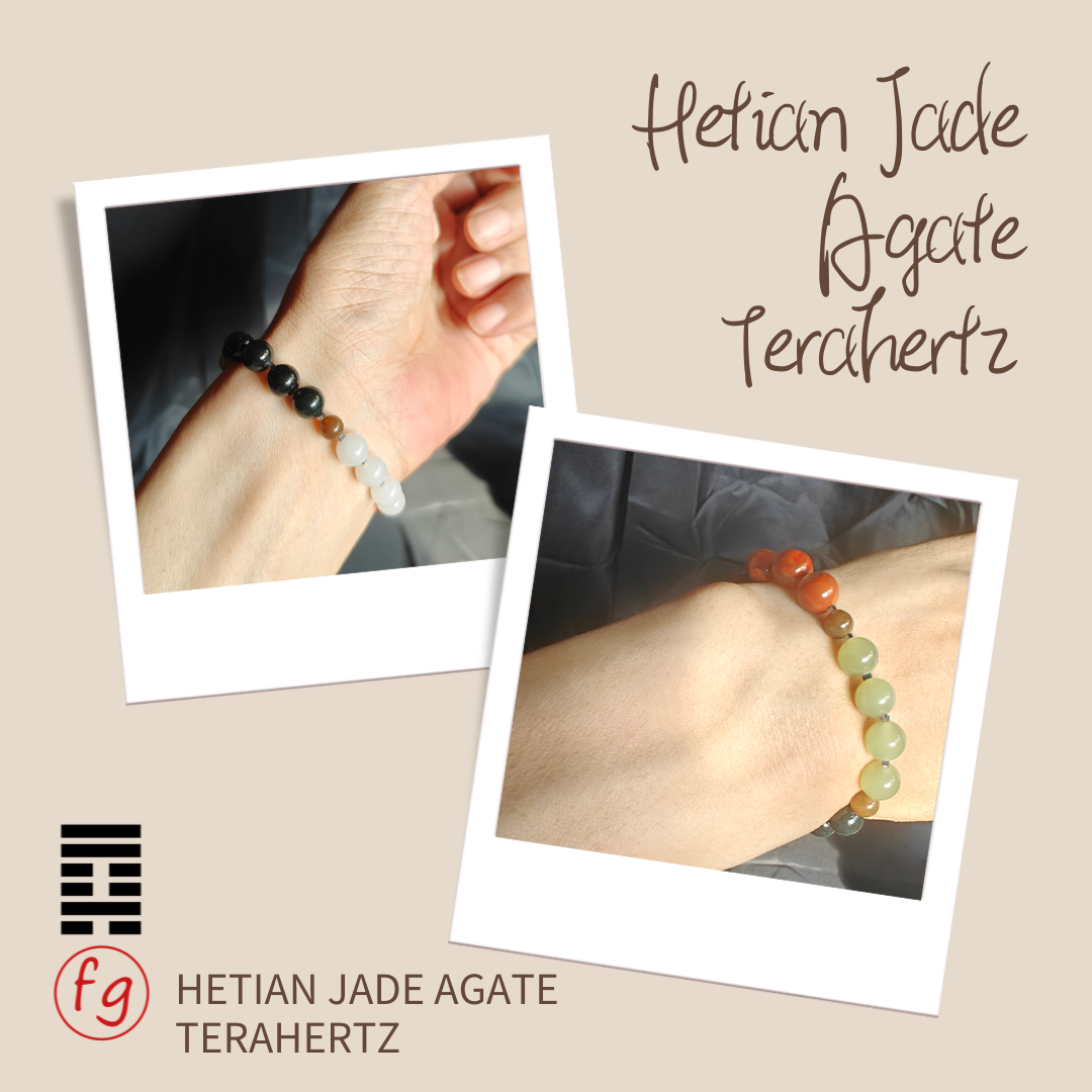 Hetian Jade Red Agate Terahertz Crystal Bracelet