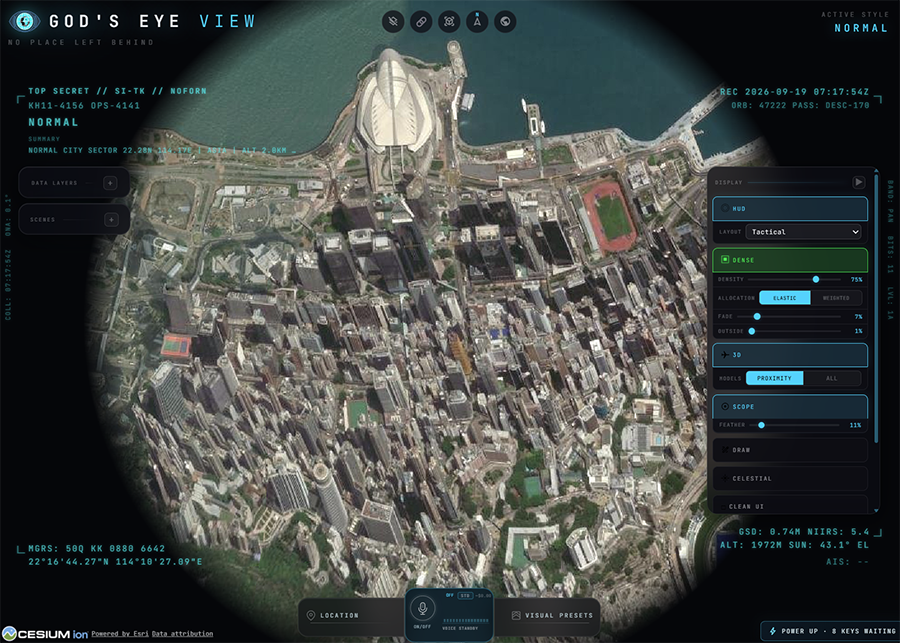 葉峰師傅使用最新的衛星技術 God's Eye View 勘察風水