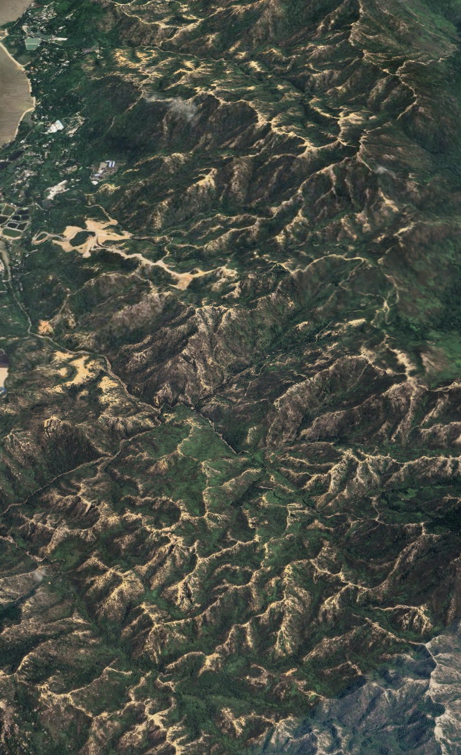 青山的沖溝地形